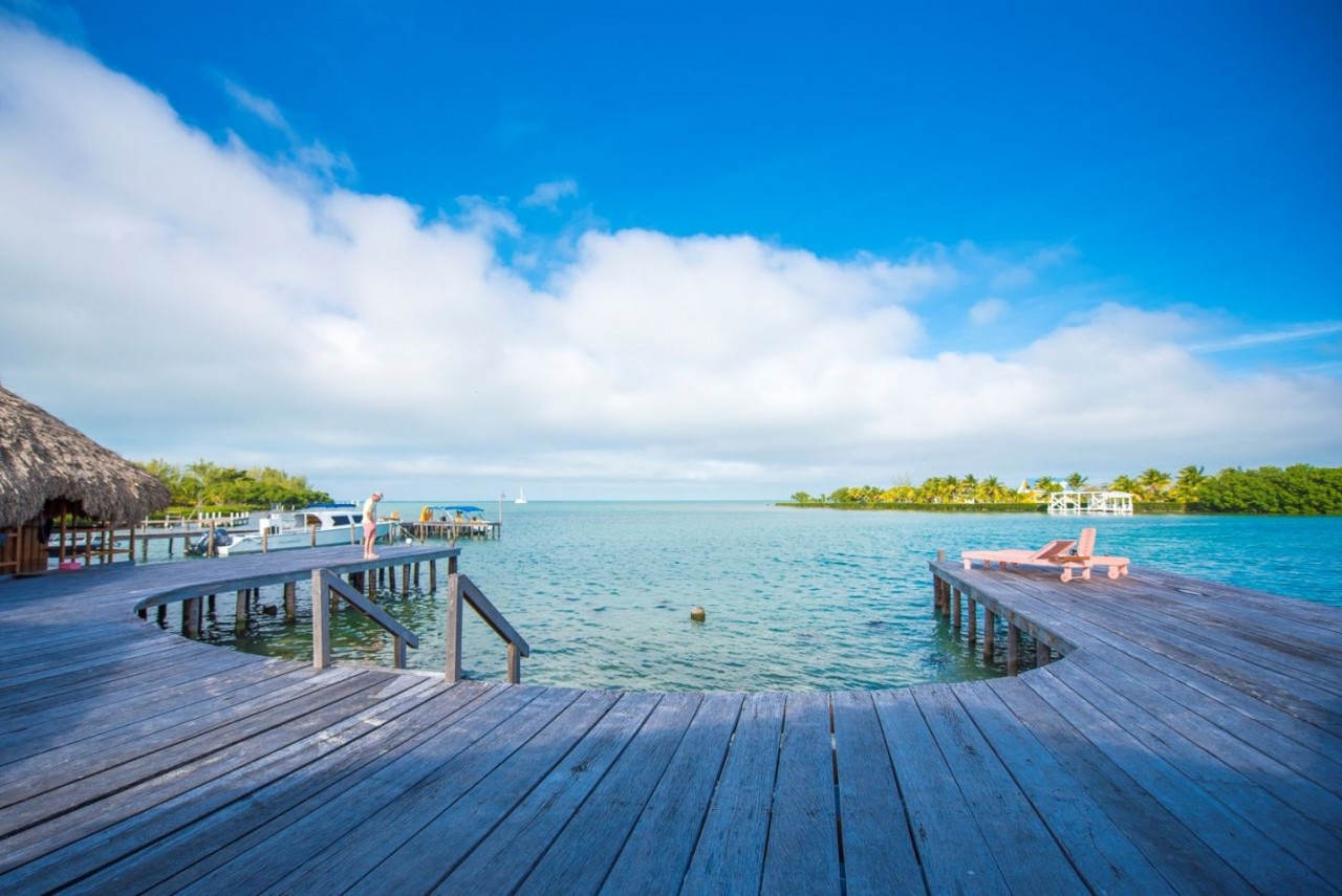 Sunset Overwater Cabana Dock