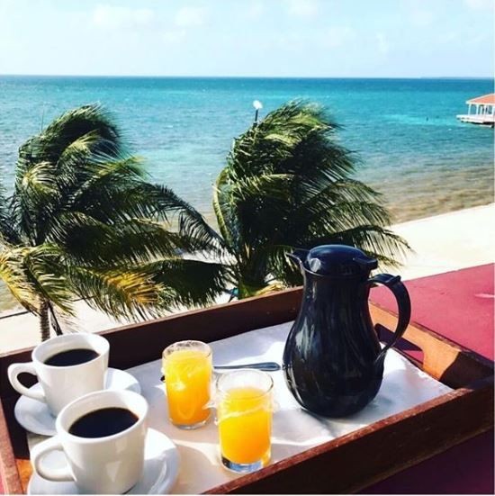 Rise-and-Shine---St.-Georges-Caye-Resort---Coffee-and-Juice