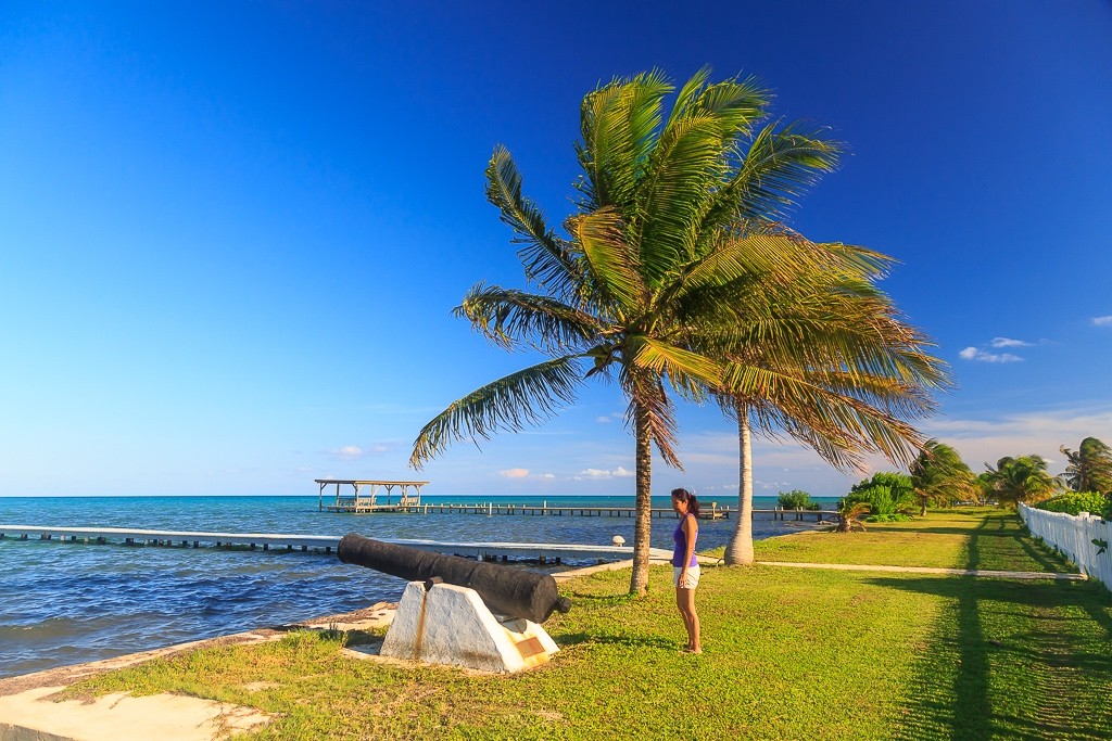 Cannon left from the Battle of St. George's Caye, September 1798